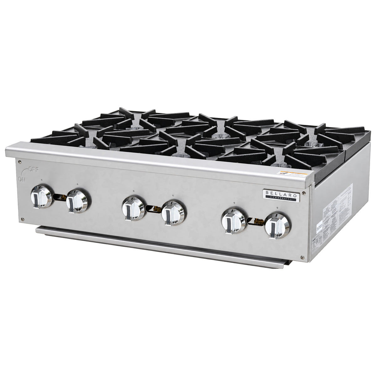 Bellaro Commercial 6 Burner Gas Hotplate