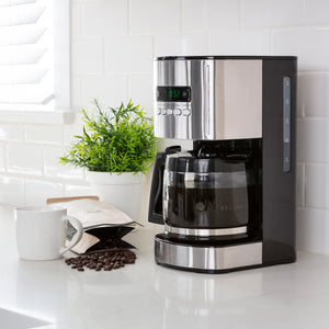 Bellaro 12 Cup Coffeemaker, Black and Stainless Steel