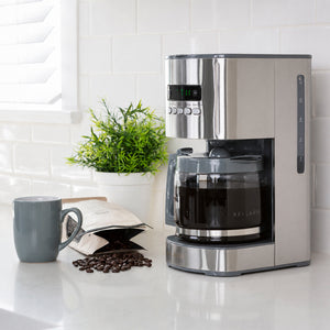 Bellaro 12 Cup Coffeemaker, Gray and Stainless Steel