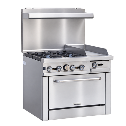 Bellaro Commercial Gas Range with 30.45 cm Griddle and Oven
