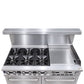 Bellaro Commercial 6 Burner Gas Range with 60.95 cm Griddle