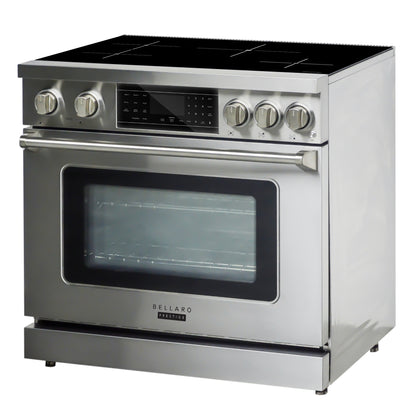 Bellaro 30 in. 5.0 Cu. Ft. Front Control Induction Range, Stainless Steel