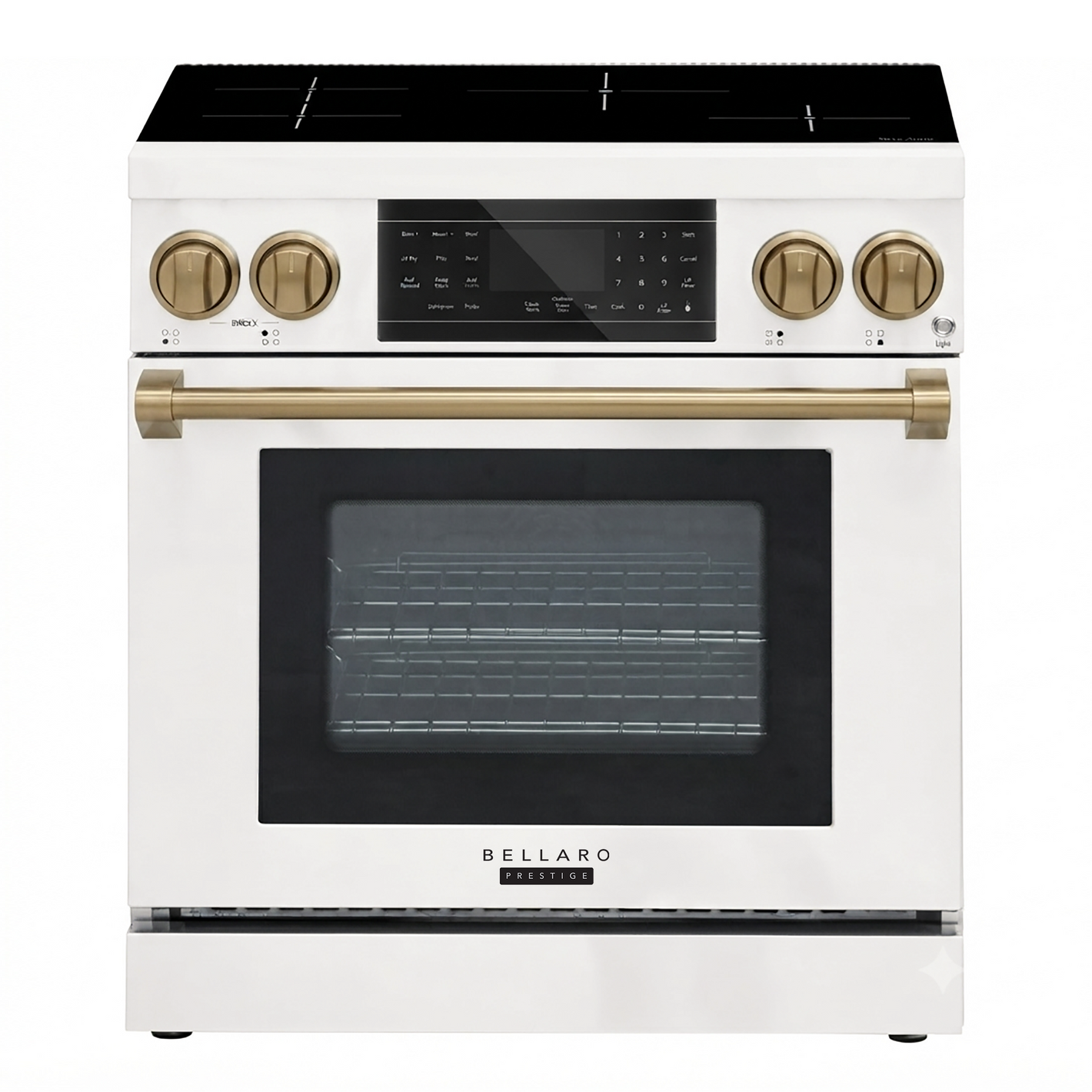 Bellaro 76.2 cm 141.6 L Front Control Induction Range, White