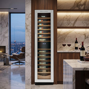 Bellaro 111-Bottle Dual-Zone Wine Fridge in Black