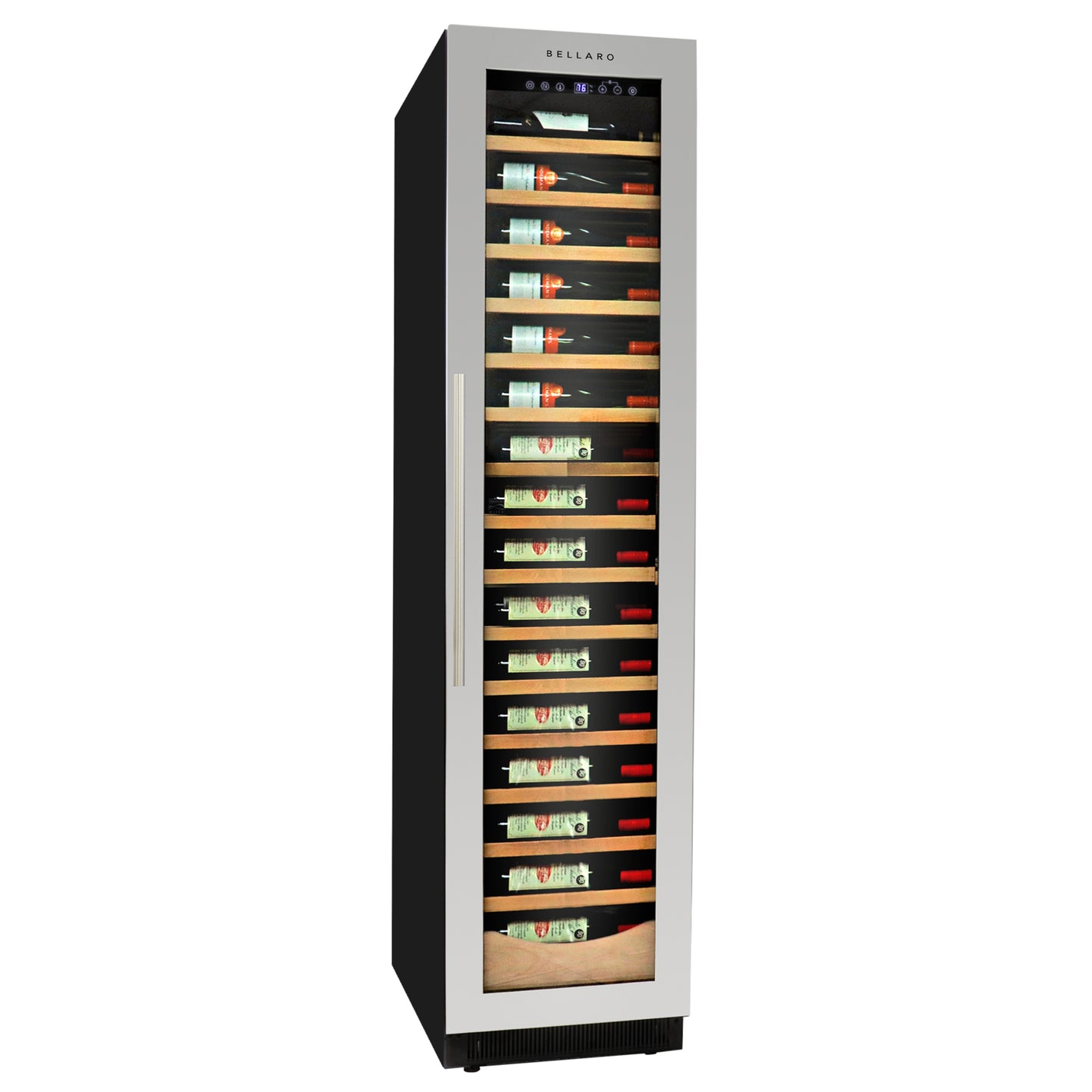 Bellaro 112-Bottle Single-Zone Wine Fridge in Black