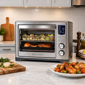 Bellaro 11-in-1 Digital Air Fryer Toaster Oven with Rotisserie, 24L